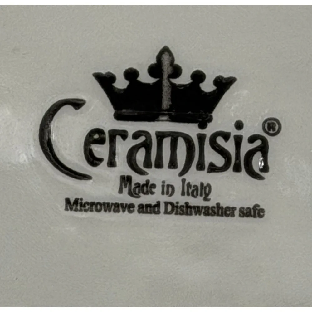 Sur La Table Ceramisia Buon Natale Merry Christmas Round Serving Platter Italy